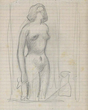 Mario Tozzi, standing female nude